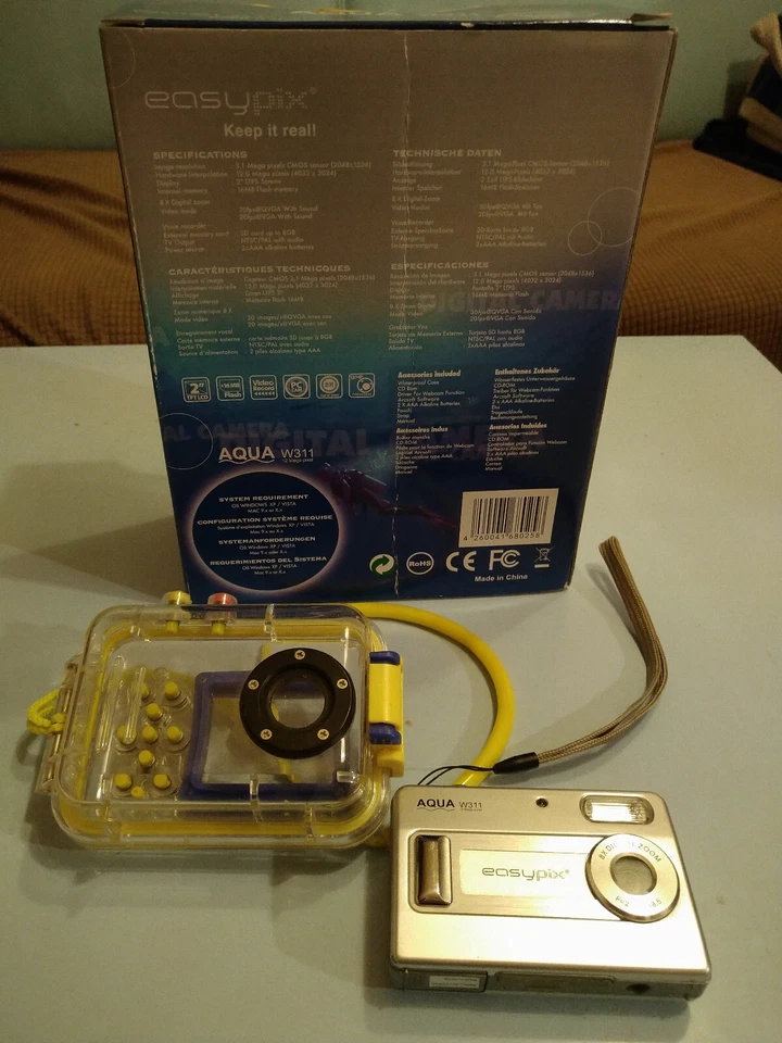 Unterwasser Kamera AQUA W311 komplett wie neu 12 Mega Pixel - Bild 2 von 4