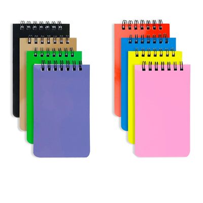 8 Pack 3x5 Inches Pocket Notebook Small Notepad with Top Spiral Spring