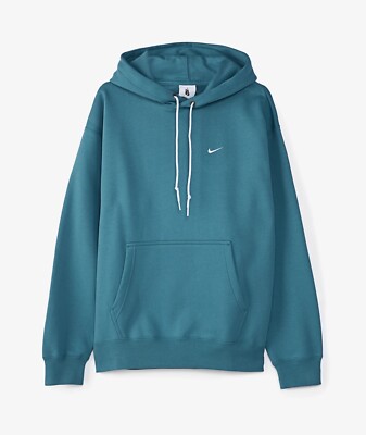 nike club fleece hoodie ash green