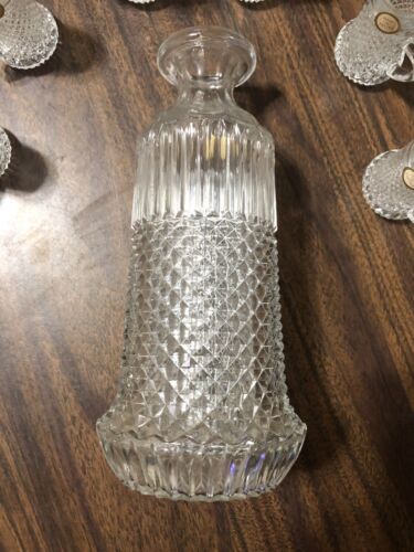 Neu Vintage OBERGLAS ÖSTERREICH Diamant Pt KRISTALL 24 Unzen DEKANTER mit STOPFEN + 6 2 Unzen Becher - Bild 10 von 14
