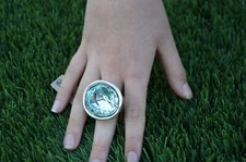 NWT Uno De 50 Large Elements Crystal OH MY GOODNESS Ring 6 7.5 8 9 S M L XL XXL