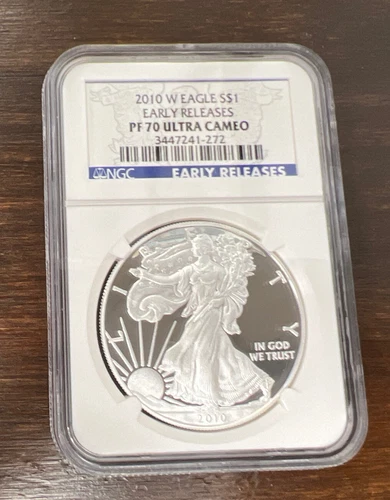 PF70 UCAM 2010-W American Silver Eagle Early Release NGC