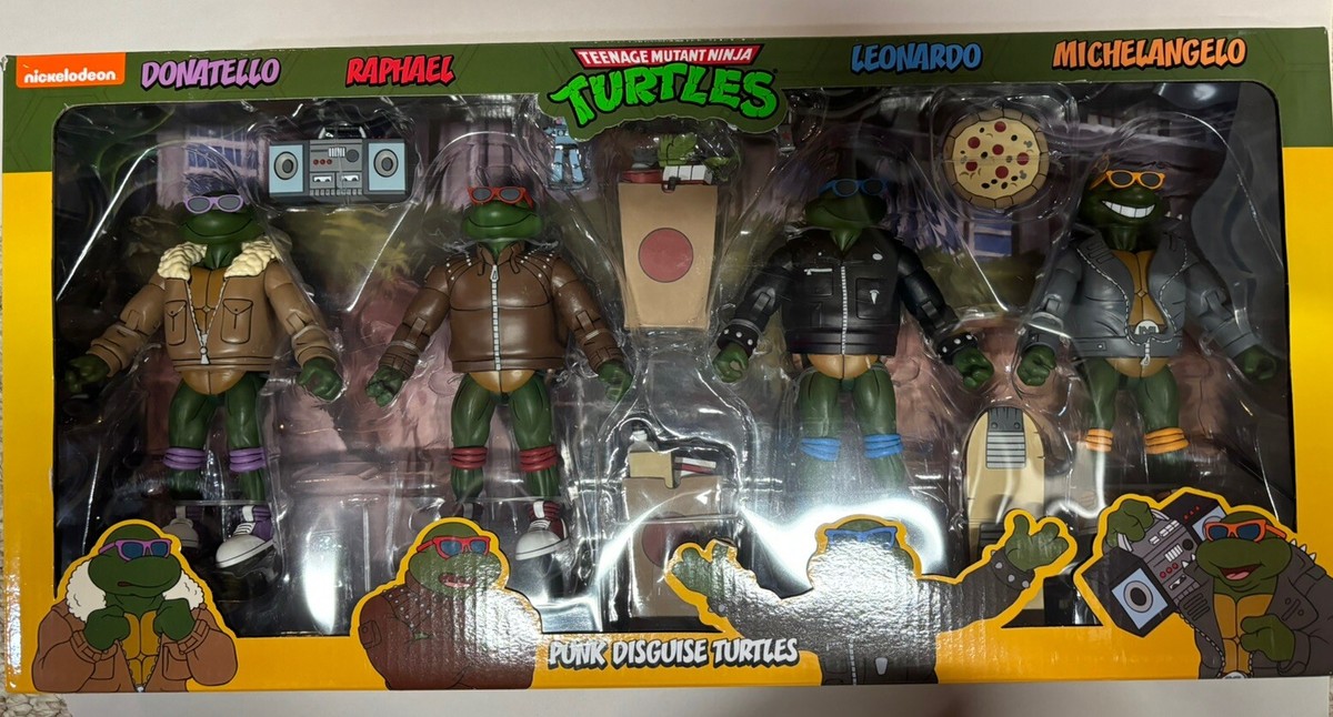 Neca TMNT 4-pack Michelangelo Leonardo Donatello Raphael Punk