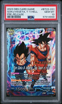 Son Goku Vegeta Tag Team in Hell Pre-Release FOIL Dragon Ball