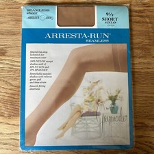 Vintage Gaymode Nylon Thigh Highs Sheer 9.5 Short Suntan Penney's Arresta NEW