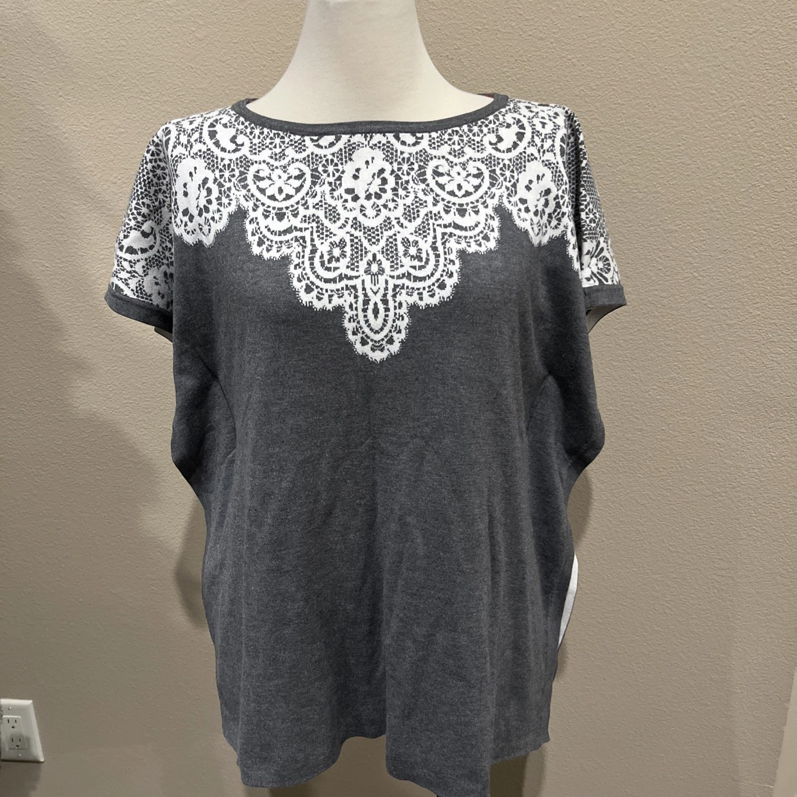 Adrienne Vittadini Sweater Poncho
