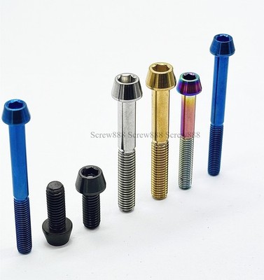 Titanium Bolt M8x15 20 25 30 35 40 45 50 60 70mm DIN912 Taper Hex Head Ti Screws