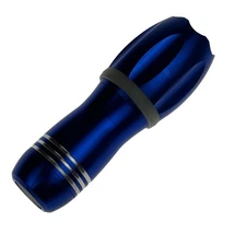 Blue 9 LED Flashlight Glow Dark Compact Ultra Bright Durable Aluminum Fish Hike