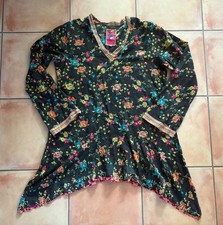 Pretty Johnny Was Cotton Floral Tunic Top Size L