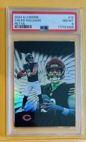 2024 PANINI ILLUSIONS CALEB WILLIAMS PSA 8 NM-MT #13 ROOKIE