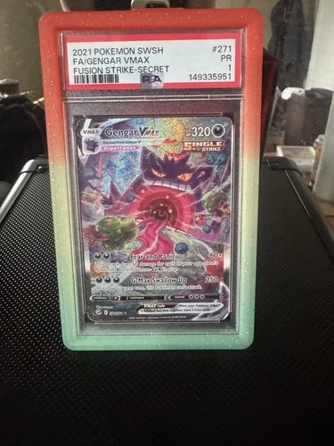 Pokémon Gengar VMAX Alternate Art Secret Rare Holo 271/264 Fusion Strike PSA 1