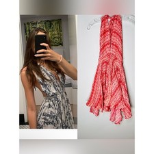 LoveShackFancy Mini Halter Dress Printed Pink/red Sz 2