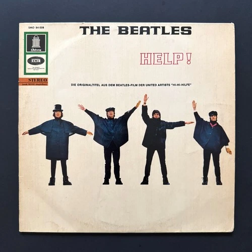 THE BEATLES Help! First Pressing Vinyl Record Album Original Inner German Import