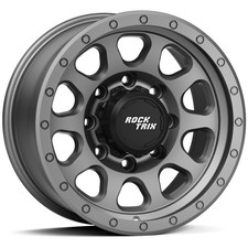 17in RockTrix RT111 Wheel, 8x6.5 17x8.5 -12mm Offset, 4.5" Backspace, Gunmetal