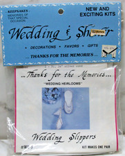 3 KITS Wedding SLIPPERS, PILLOW, Something BLUE Keepsakes Merri Mac Vintage LOT