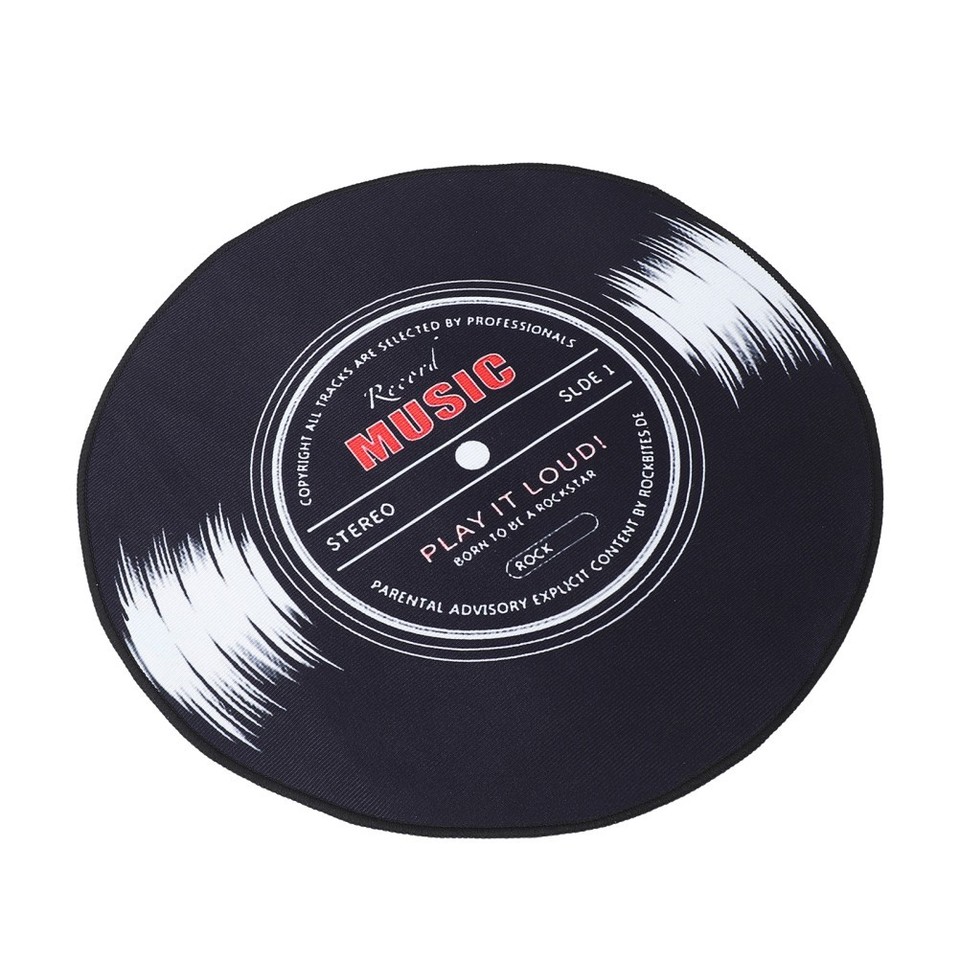 Vinyl Muisc Rug Vinyl Record Rug - 22.8x22.8 Inch Washable Music Room Floor Mat Black ...