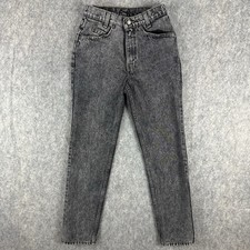 VTG Levis Jeans Women Black 29x30 fits 26x29 Student Fit Acid Wash 705 80s USA