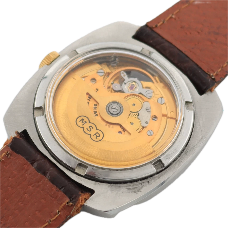 Reloj Pulsera Automático Hombre Vulcain Vintage Esqueletizado MSR T 54 Acero Suizo Foto 4 de 4