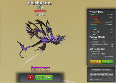 Veishyadar Species | Creatures of Sonaria | Roblox