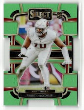 2023 Panini Select #3 Paris Johnson Jr. Rookie Neon Green Prizms Die Cuts #/599