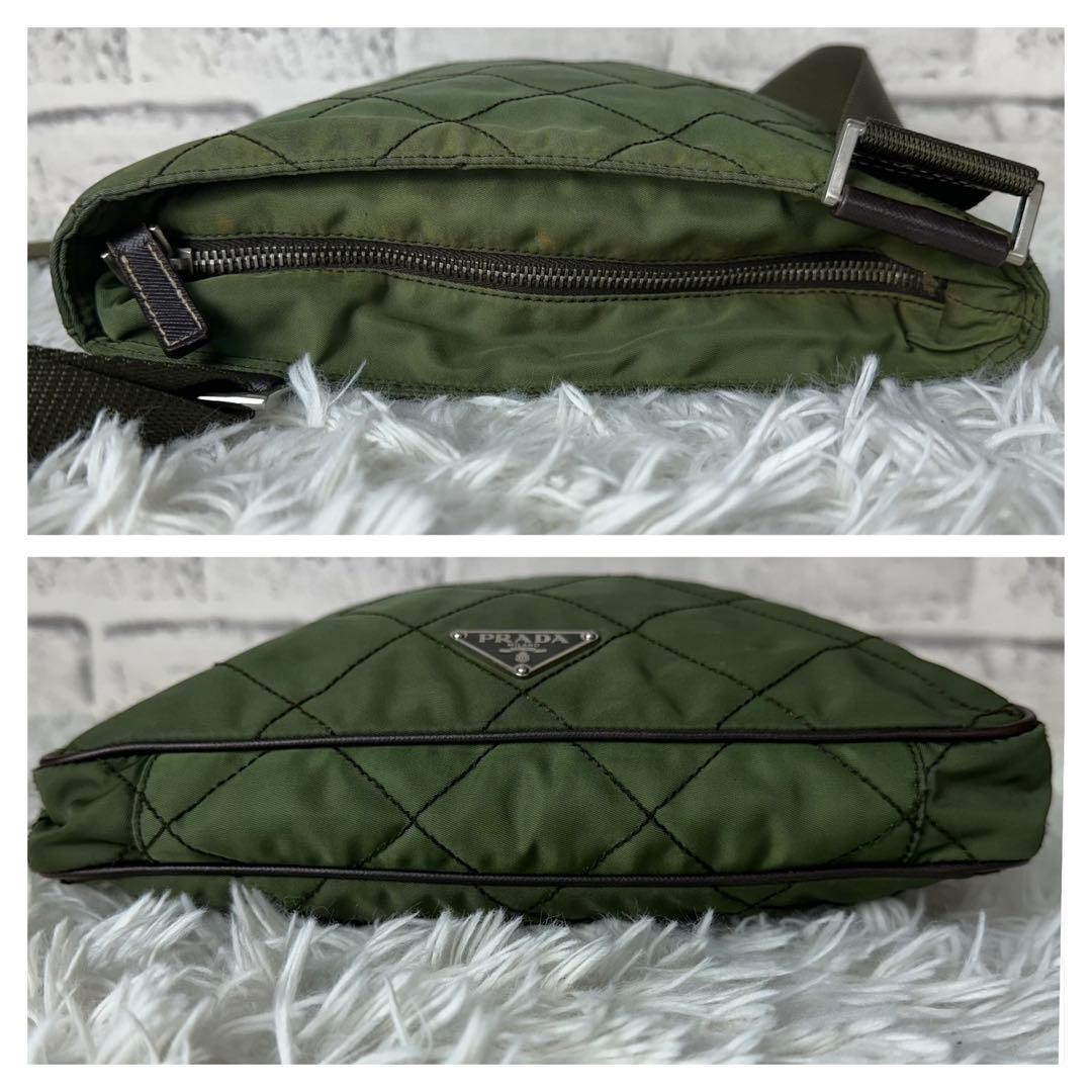 Rare  Item PRADA Quilted Nylon Shoulder Bag Triangle Logo thumbnail 6