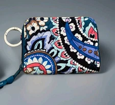 Vera Bradley RFID Petite Zip Around Wallet Haymarket Paisley Jewel NWT
