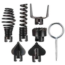 7Pcs Cutter Set Drain Cleaner Plumbing Snake Tools Cable Auger Clog Sewer Pipe
