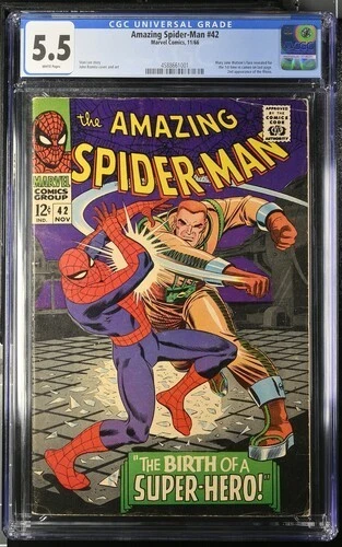 AMAZING SPIDER-MAN #42 🌟 1st Mary Jane Face Reveal 🌟  WHITE PAGES CGC 5.5