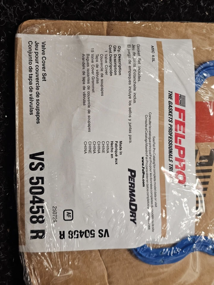 Junta de cubierta de válvula de goma Fel-Pro VS 50458 R para Jeep Cherokee 1996-2001 Foto 2 de 4