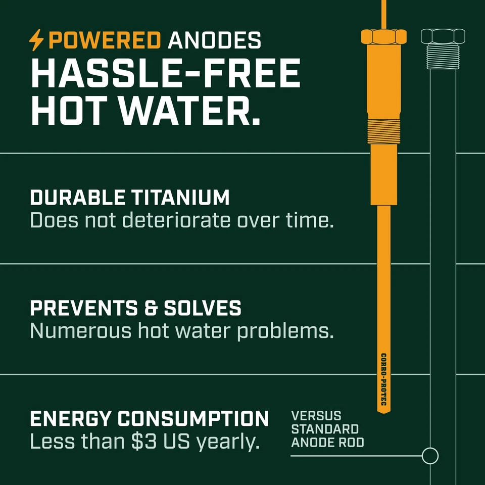 Anode Rod for Water Heater - 20-Year Warranty, Eliminates Sulfur Smell - Image 3 of 4