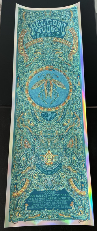 All Good Now Festival June 14-15 2025 Columbia MD Foil poster Goose JRAD SCI moe