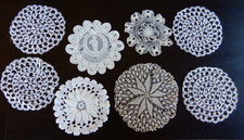 Mixed Lot of 8 Doilies for Display Crafts  Projects