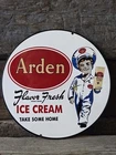 VINTAGE ADEN FLAVOR FRESH ICE CREAM PORCELAIN SIGN 'TAKE SOME HOME' 12"