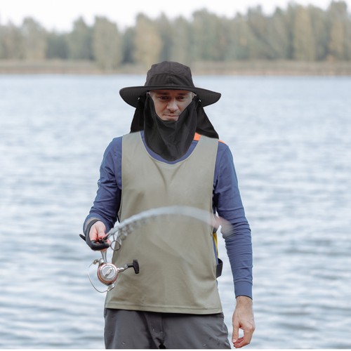 Cappello da Sole Pesca Protettivo Copricapo Esterno Asciugatura Rapida - Foto 10 di 12