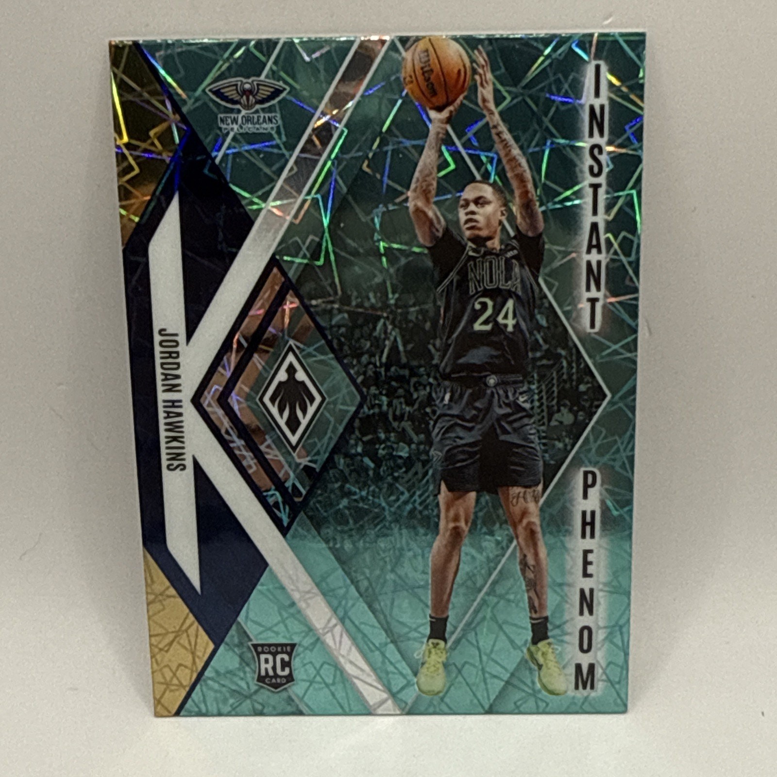 2023-24 Phoenix - Jordan Hawkins RC - Teal Laser Instant Phenom - 14 Pelicans