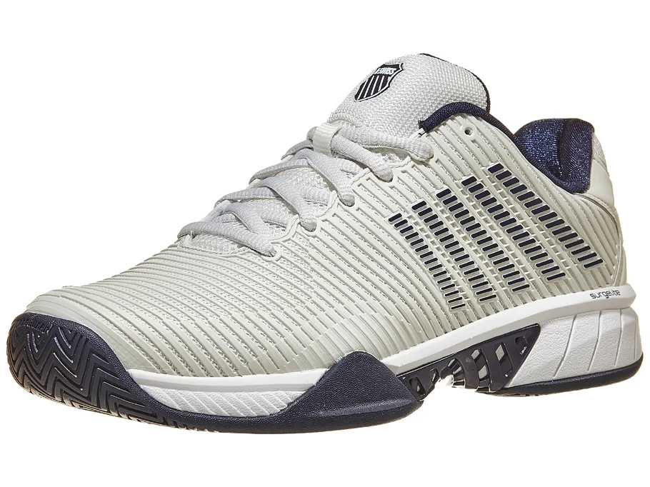 Zapatos de tenis K-SWISS Hypercourt Express 2 para hombre 8 anchos 2E gris/blanco 06806-090-W