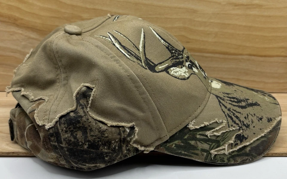 Buck Wear Hat Cap Strap Back Adjustable Mens Brown Camo Deer Predator Hunting - Image 4 of 4