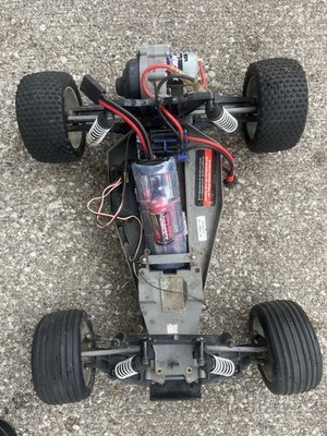 Traxxas Rustler 2wd 1/10 Stadium Truck Roller Slider Chassis w/ Receiver & Tires
