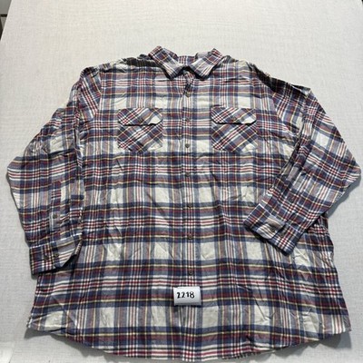 Harbor Bay Plaid Button Down Shirt Mens 2XL Multicolor New without Tags