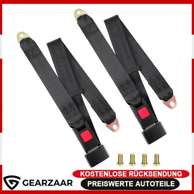 Beckengurt Sicherheitsgurt für VW Golf Audi LKW Auto PKW Boot Schwarz 2x E24