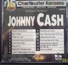 CHARTBUSTER KARAOKE CD G CDG 90074 JOHNNY CASH STYLE 15 SONGS On Screen Lyrics