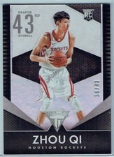 2017-18 PANINI TITANIUM DRAFT PICK #218 ZHOU QI #36/43