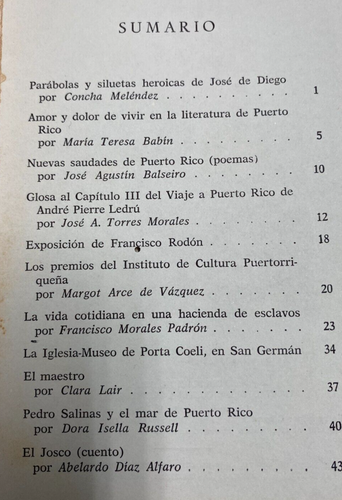 Puerto Rico, 1961, Revista INSTITUTO DE CULTURA PUERTORRIQUENA, No. 10, 56pgs - 第 3/14 張圖片