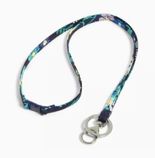 NWT Vera Bradley Breakaway Lanyard Key Ring  Clip Moonlight Garden Retails 20