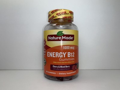 1 Nature Made Vitamin B12 Gummies, 1,000 mcg, Energy ...