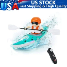 Kayak Boat for Kids 2.4Ghz Racing Kayak Control Shark Boat Toys with LED Lights