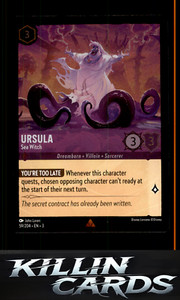 Cold Foil Ursula - Sea Witch 59/204 Rare Into the Inklands Lorcana TCG Card NM