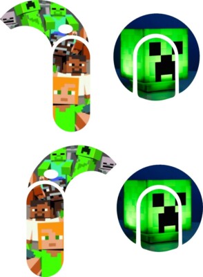 MED EL SONNET 2 COCHLEAR DECAL GRAPHIC MINECRAFT 1 DESIGN COIL BATTERY