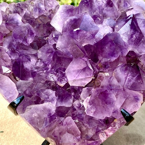 7.39LB Natural Brazilian amethyst hand cut heart-shaped decoration - 第 9/13 張圖片