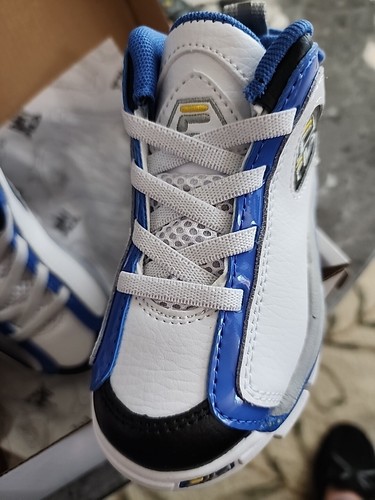 NEW in Box Infant's FILA Sneakers Size 6.5 GRANT HILL 2 - WHITE N BLUE LEMO - Picture 4 of 16